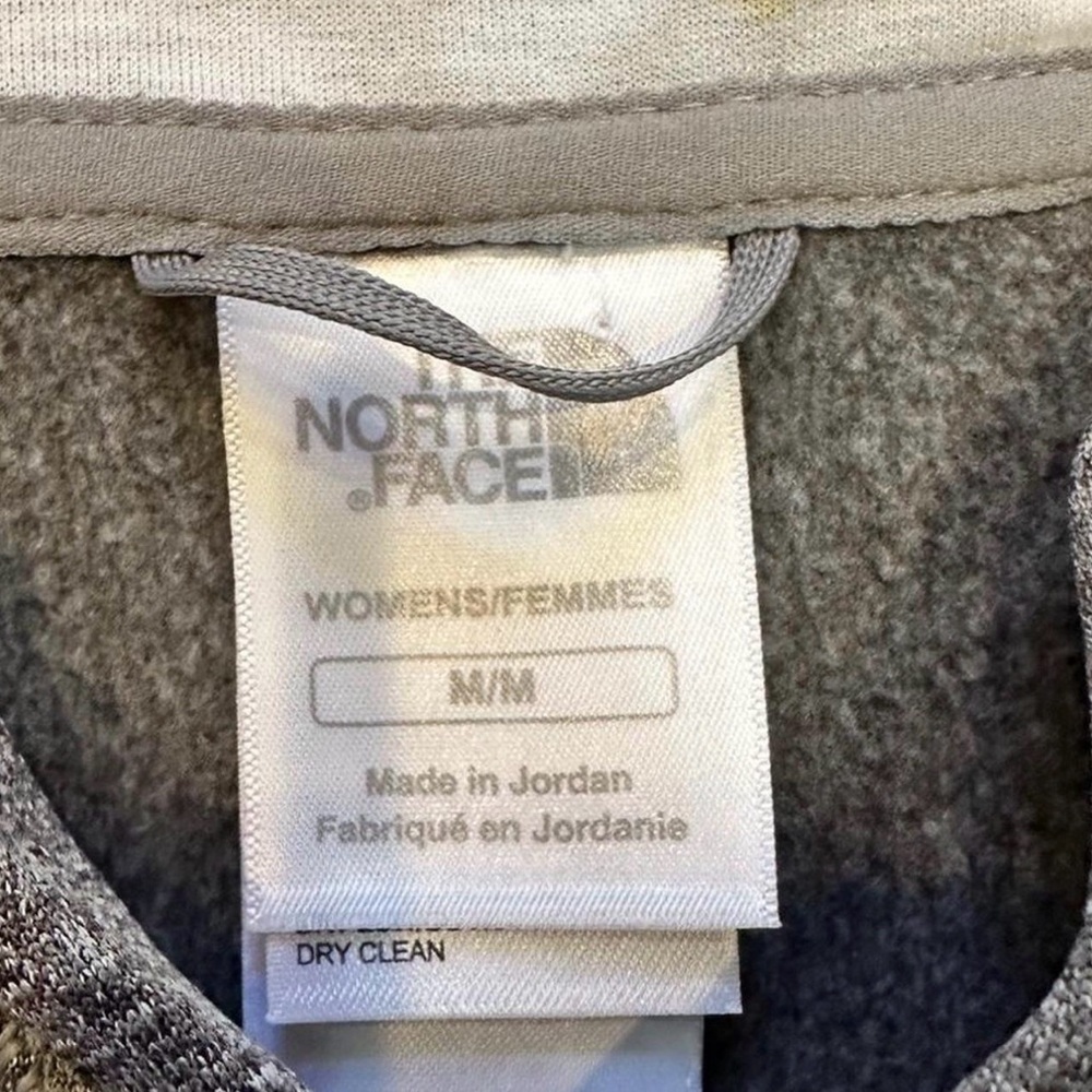 The North Face Grey & White logo Pullover Hoodie with Pocket size Medium Womens - Picture 4 of 7